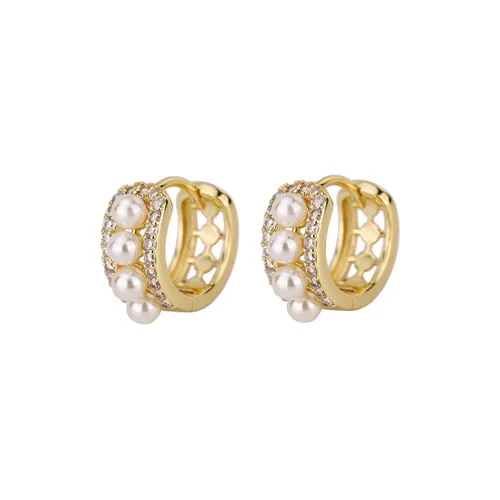 NATURALLYJOJO Медные Искусственные Жемчужные Серьги Женские Золотые