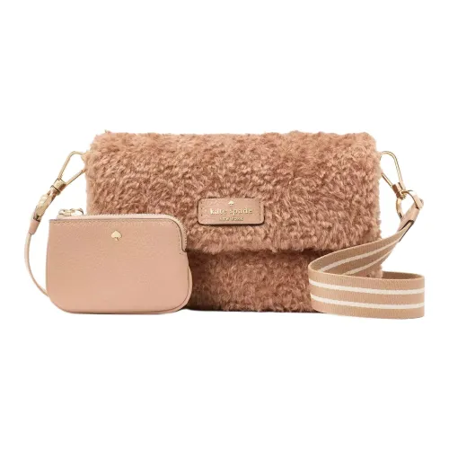 Kate Spade Искусственный мех Сумка через плечо Маленькая Женская Светлая Рыжевато-коричневая