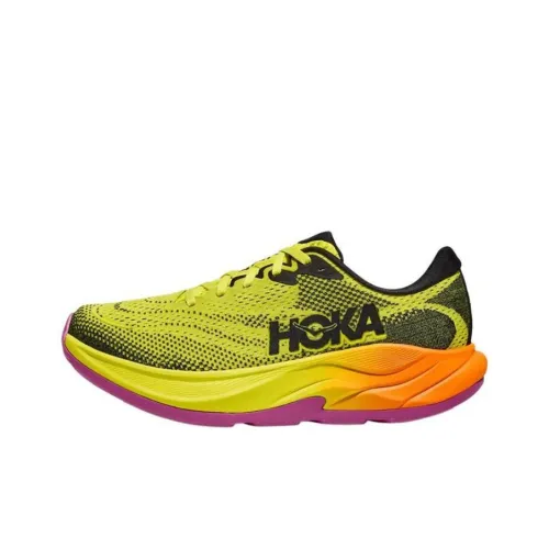 HOKA ONE ONE RINCON 4 Противоскользящий Устойчивый к истиранию Низкий Топ Повседневные Беговые кроссовки Мужские Желтый Оранжевый Фиолетовый