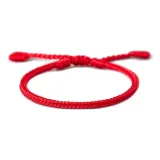 Минималистский стиль, красный шнур, браслет [регулируемый стиль]
