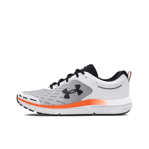 Under Armour Charged Assert 10 Амортизация Низкий Топ Повседневные Беговые Кроссовки Мужские Серый Оранжевый