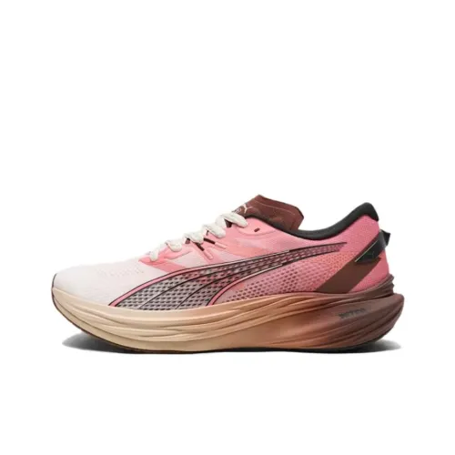 TBC X PUMA Deviate NITRO 3 Slip-Resistant Abrasion-Resistant Low Top Casual Running Shoes Men's Pink Brown