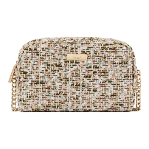 Kate Spade Твидовая сумка через плечо мини женская бежевая и многоцветная