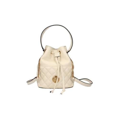 VERSACE Сумка через плечо из кожи маленькая сумка для женщин бежевого цвета