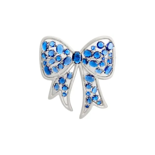 COACH Медный Искусственный кристалл Броши Унисекс Серебряный