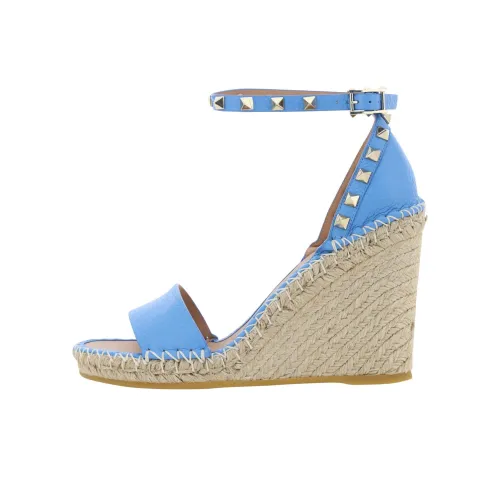 Valentino Rockstud Garavani One Strap Sandals 10 cm Women's Blue Валиентино Рокстуд Гаравани One Ремешок Сандалии 10 см Женские Синие