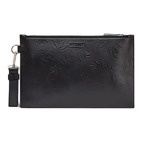 VERSACE Коровья кожа Клатч Мужской Черный
