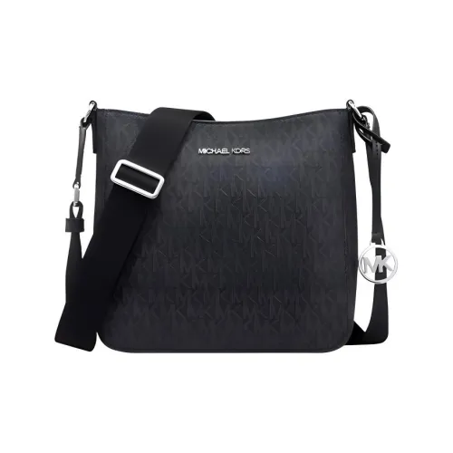 MICHAEL KORS Jet Set Travel Искусственная кожа Монограмма Сумка через плечо Маленькая Женская Черная