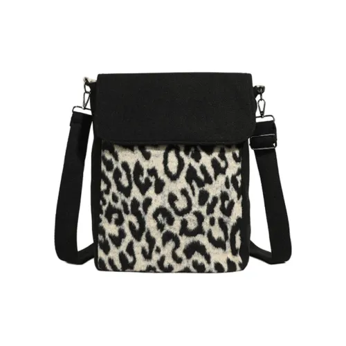 Everthames Флисовая ткань Сумка через плечо Женская Черная