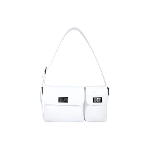 By Far Billy Лакированная кожа Коровья кожа Сумка на плечо Сумка Сумка через плечо Сумка через плечо Женская Белая