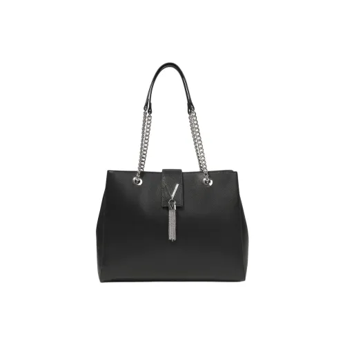 Valentino Litchi Grain Artificial Leather Tote Bag Shopping Bag Handbag Shoulder Bag Crossbody Bag Women's Black
