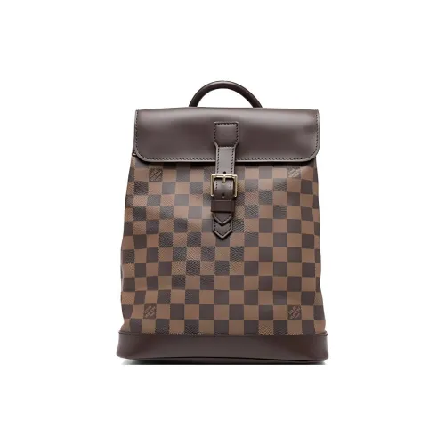 LOUIS VUITTON Рюкзак из кожи женский коричневый