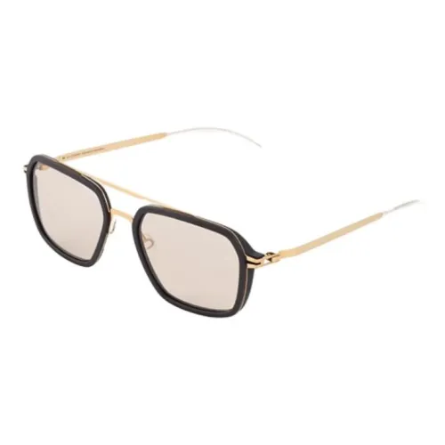 MYKITA Нержавеющая сталь Нейлон Авиатор Солнцезащитные очки Унисекс Черный Золотой