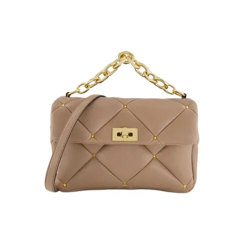 Valentino Garavani Сумка через плечо из телячьей кожи сумка для женщин бежевого цвета