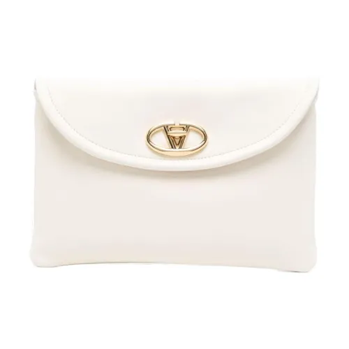 Valentino Телячья кожа Клатч Женские Айвори Белый