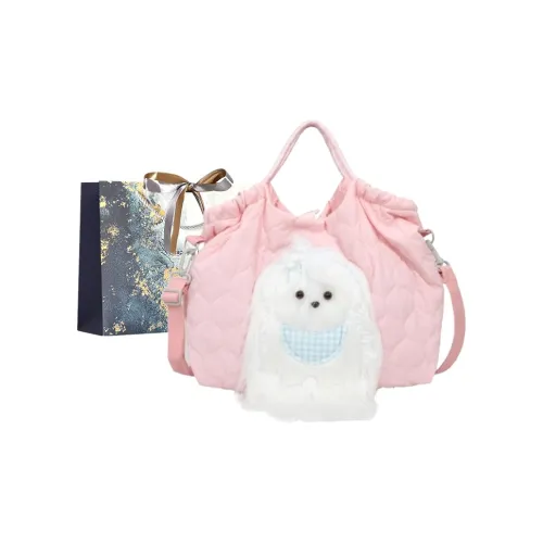 Iman's House Ткань Плечевая Сумка Женская Розовая Желтая Синяя