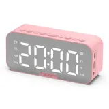 Розовый [Карта TF 8 ГБ + 600 песен + Два набора будильника + Bluetooth колонка + Субвуфер]