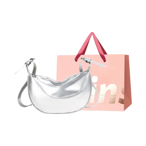 WHEELY BABY+ ПУ (полиуретан) Сумка через плечо Стандартная Женская Экрю Серебристый Черный