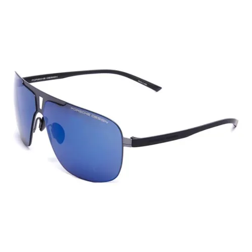 PORSCHE DESIGN Нерегулярная форма Солнцезащитные очки Мужские Черный Серый