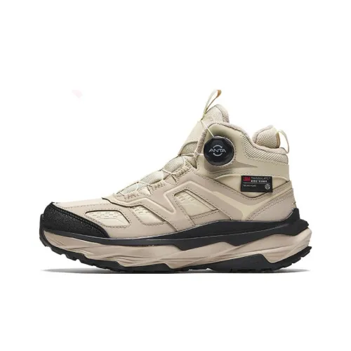 Anta противоскользящие термостойкие высокие повседневные туфли женские бежево-черные