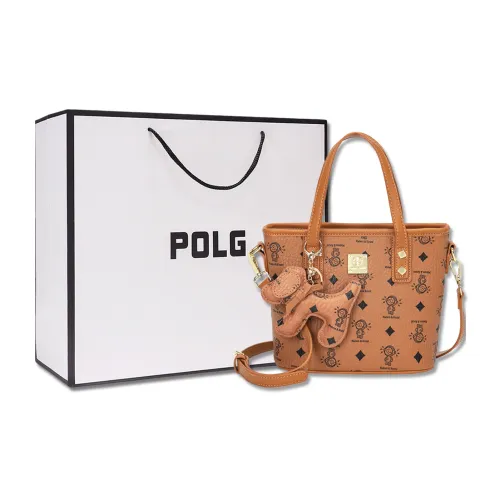 POLG ПУ (полиуретан) Сумка через плечо Женская Коричневый Черный