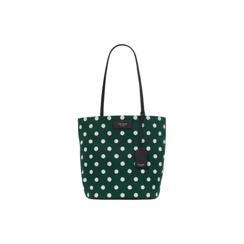 Kate Spade Переработанный холст Tote сумка сумка для покупок сумка через плечо сумка большая женская зеленый и белый