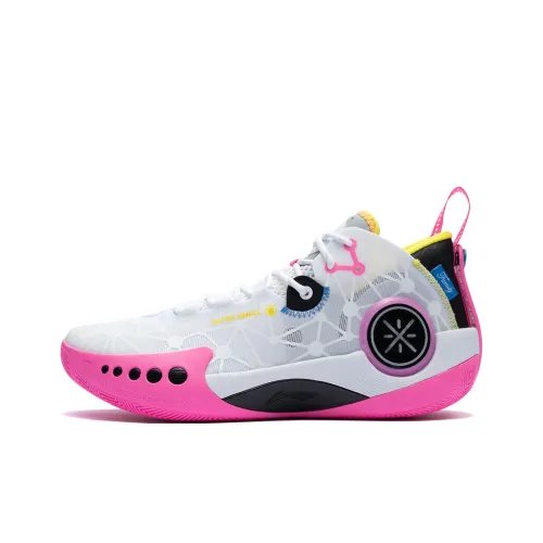 Подкладка WADE SHADOW 3 Амортизация и Дышащий Низкий Топ Баскетбольные Кроссовки Мужские Белый Розовый