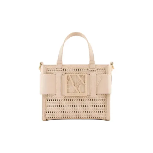 ARMANI EXCHANGEAE Полиэстер Тоут Сумка Сумка для покупок Сумка через плечо Сумка на одно плечо Женская Бежевая