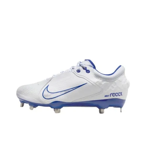 Nike Hyperdiamond 4 Slip-Resistant Abrasion-Resistant Low-Top Training Shoes Unisex White Blue