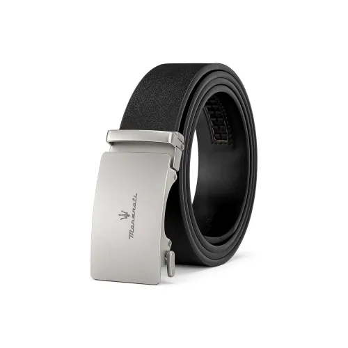 Maserati Ремни из коровьей кожи мужской черный 3,5 см