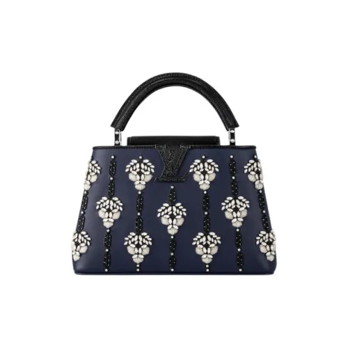 LOUIS VUITTON Capucines Овечья кожа Сумка Женская Морской синий