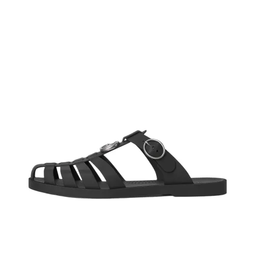 GUCCI Двойной G Домашние тапочки Мужской Черный