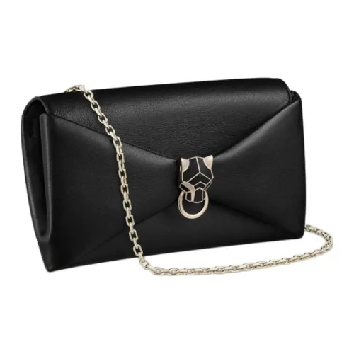 Cartier Panthère De Cartier Телячья кожа Клатч Женские Черный