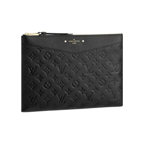 LOUIS VUITTON Клатч из коровьей кожи стандартный женский черный