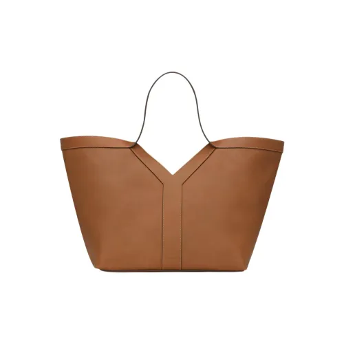 SAINT LAURENT Телячья кожа Тоут Сумка Сумка для покупок Сумка Женская Коричневая