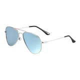 Серебряная оправа с ледяной синей линзой