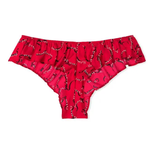 Victoria's Secret Very Sexy Satin Bows Cheeky Panty Lipstick Нижнее белье Женское 1 упаковка Красный