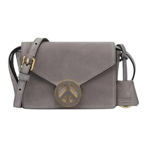 MOSCHINO Сумка через плечо из телячьей кожи маленькая сумка на плечо женская серая