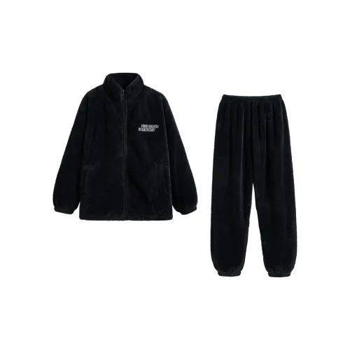 QINZUIMAO Carbon Black Мужской комплект пижам