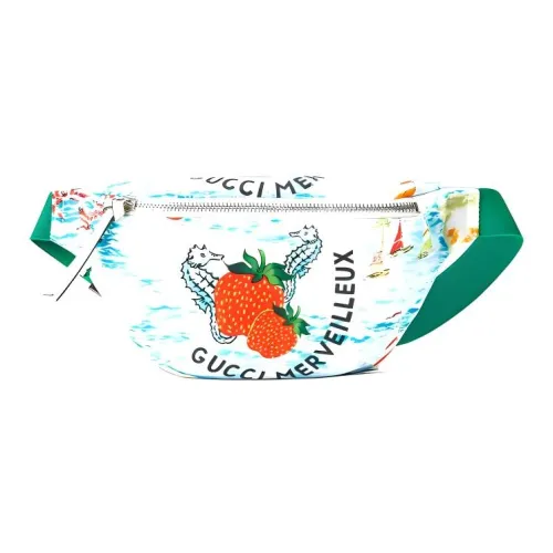 GUCCI Переработанный нейлон бананка сумка через плечо детская сумка белый красный светло-синий