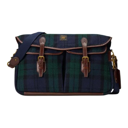 Polo Ralph Lauren Шерсть Сумка через плечо Сумка на плечо Мужская Коричневая и Многоцветная