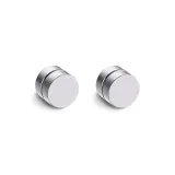 Геометрический, с вакуумным эффектом, размер бюстгальтера, серьги с зажимом - серебряного цвета