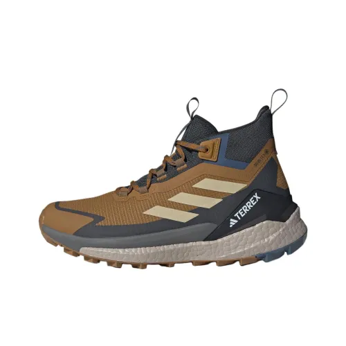 adidas Terrex FREE HIKER 2,0 Slip Устойчивый к истиранию Высокий топ Походная обувь Унисекс Медный Коричневый