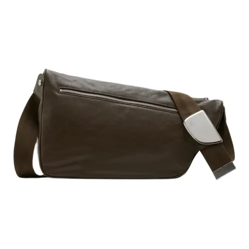 Burberry Lambskin Messenger Bag Crossbody Bag Shoulder Bag Large Men's Military Style Брэнди Бербери Ламбскин Мессенджер Сумка Кроссбоди Сумка Сумка через плечо Большая Мужская Военная Стиль