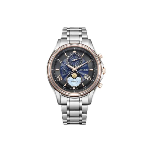 CITIZEN Exceed Series Светильник Кварцевый механизм Супер титановый ремешок Часы Унисекс Черный циферблат