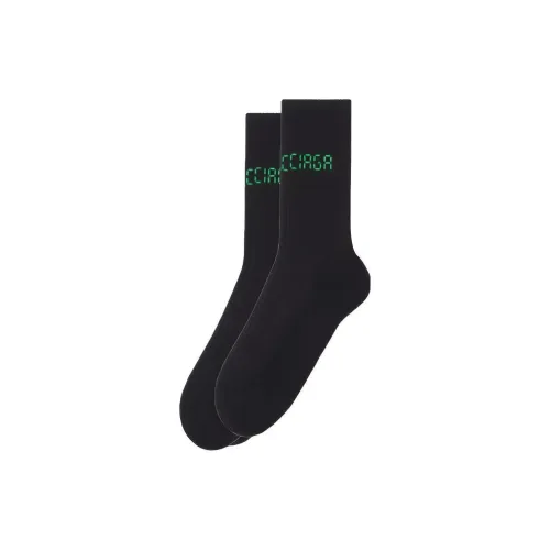BALENCIAGA 1 шт Черные Женские Носки MID до икры