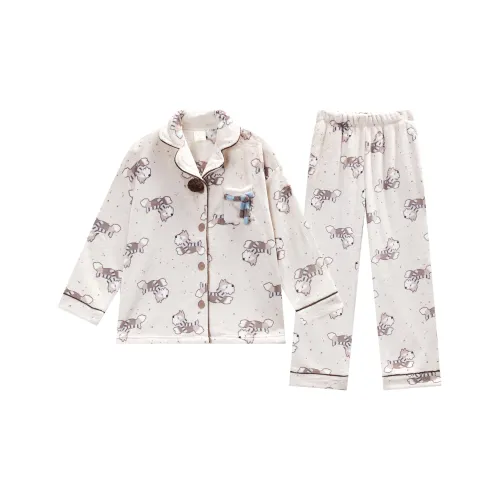 GUKOO Пижамный комплект Женский Светло-розовый Кофейный