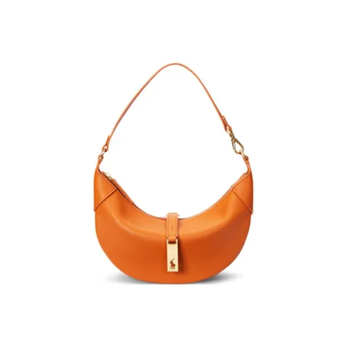 Polo Ralph Lauren Сумка из коровьей кожи Полумесяц Сумка через плечо Мини Женская Апельсин