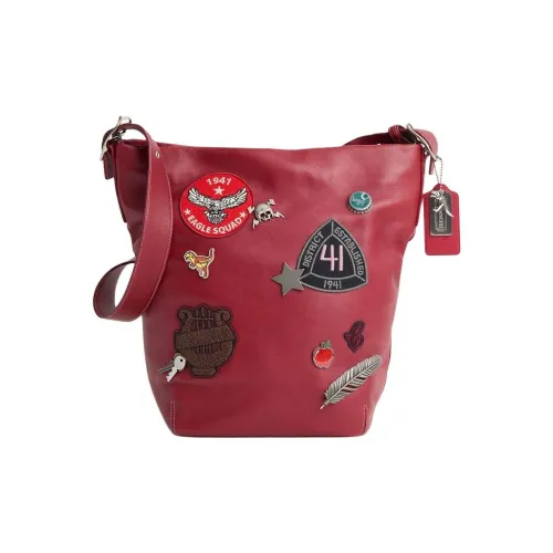 COACH Duffle Перчаточная дубленая кожа Сумка через плечо Сумка на плечо Женская Красная