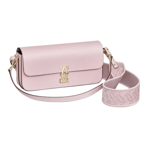 Cartier C De Cartier Collection Телячья кожа Сумка через плечо Женская Розовая